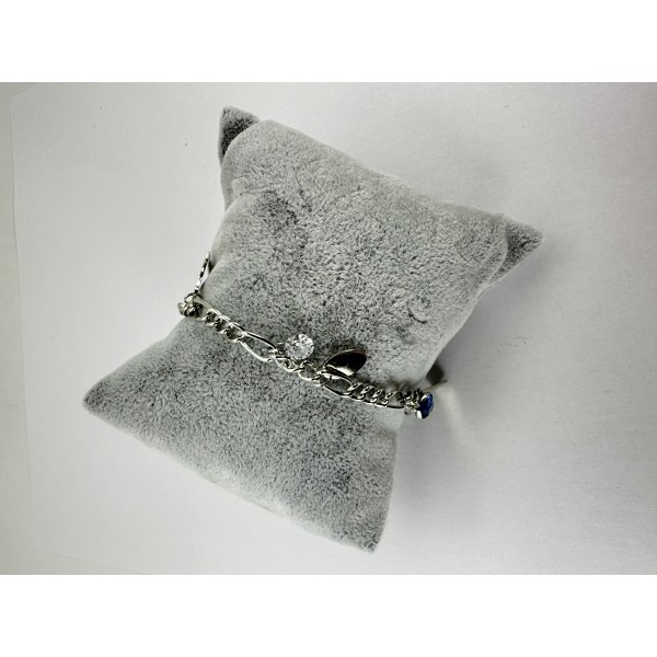 Gümüş Ayarlanabilir Desenli Bileklik